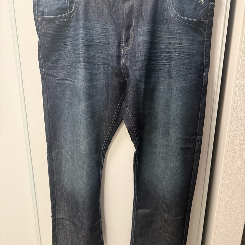 Slim Straight Men’s Jeans in Dark Blue Denim